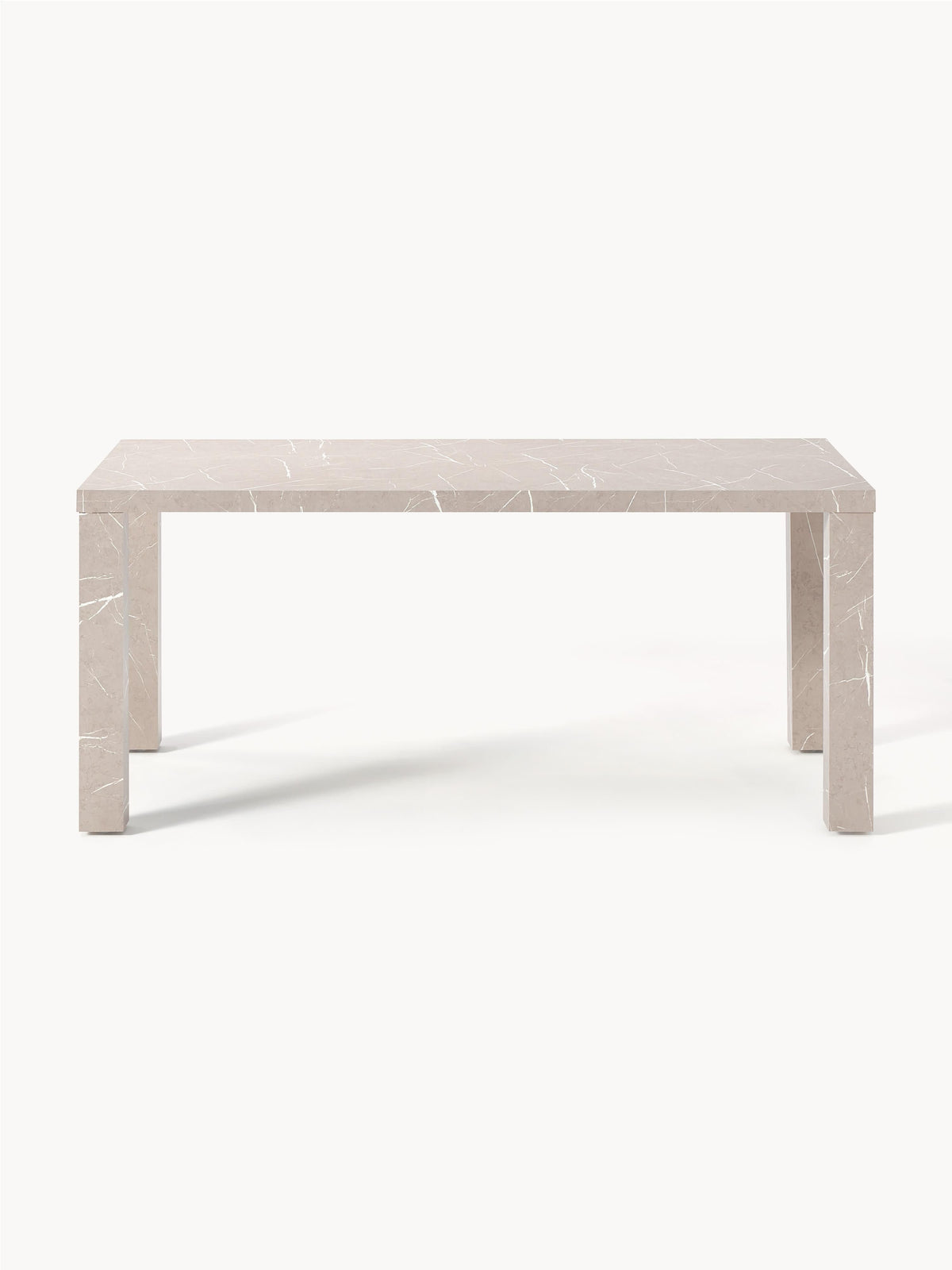 Carl Dining Table in Marble Look, 180 x 90 cm