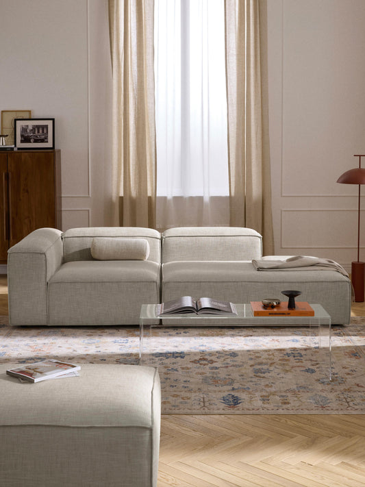 Lennon Modular Ottoman in Linen Blend