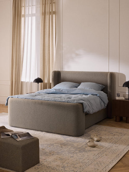 Perla Bouclé Box Spring Bed