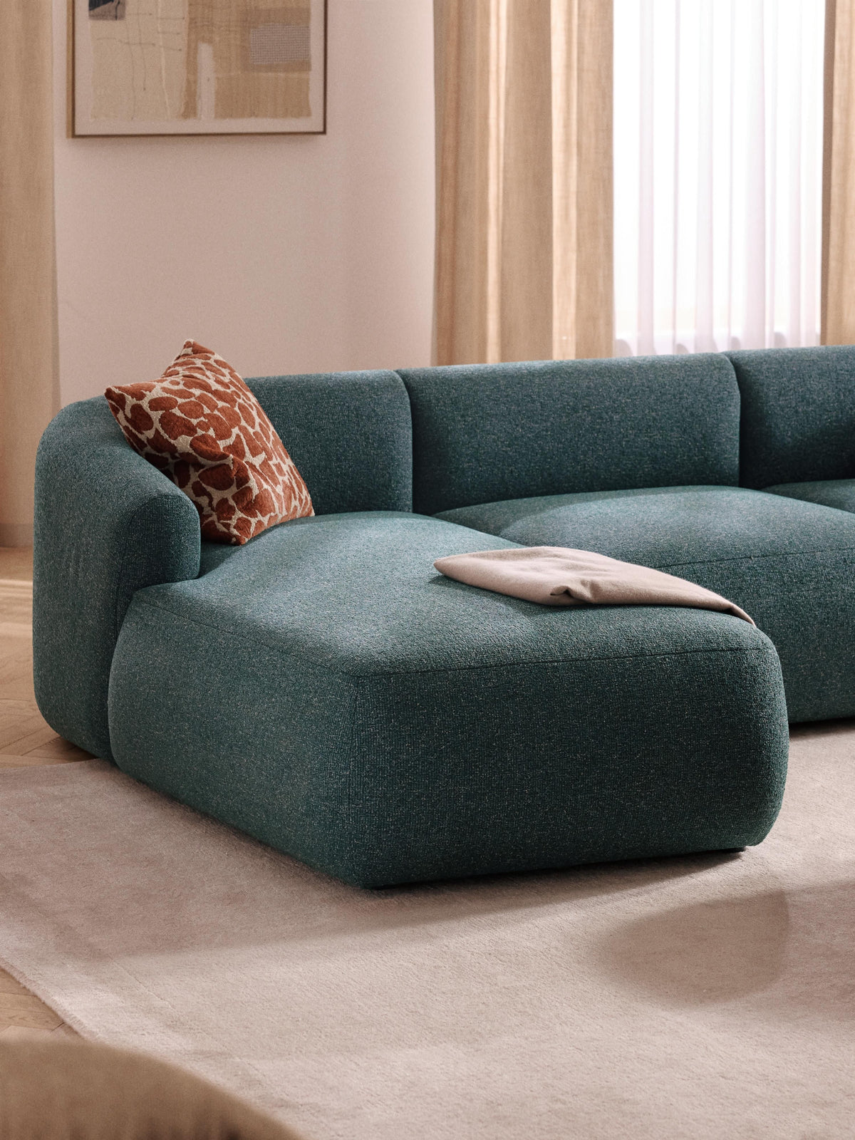 Sofia Bouclé Chaise Corner Module