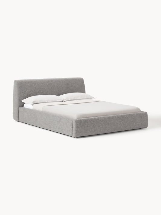 Cloud Bouclé Upholstered Bed with Storage