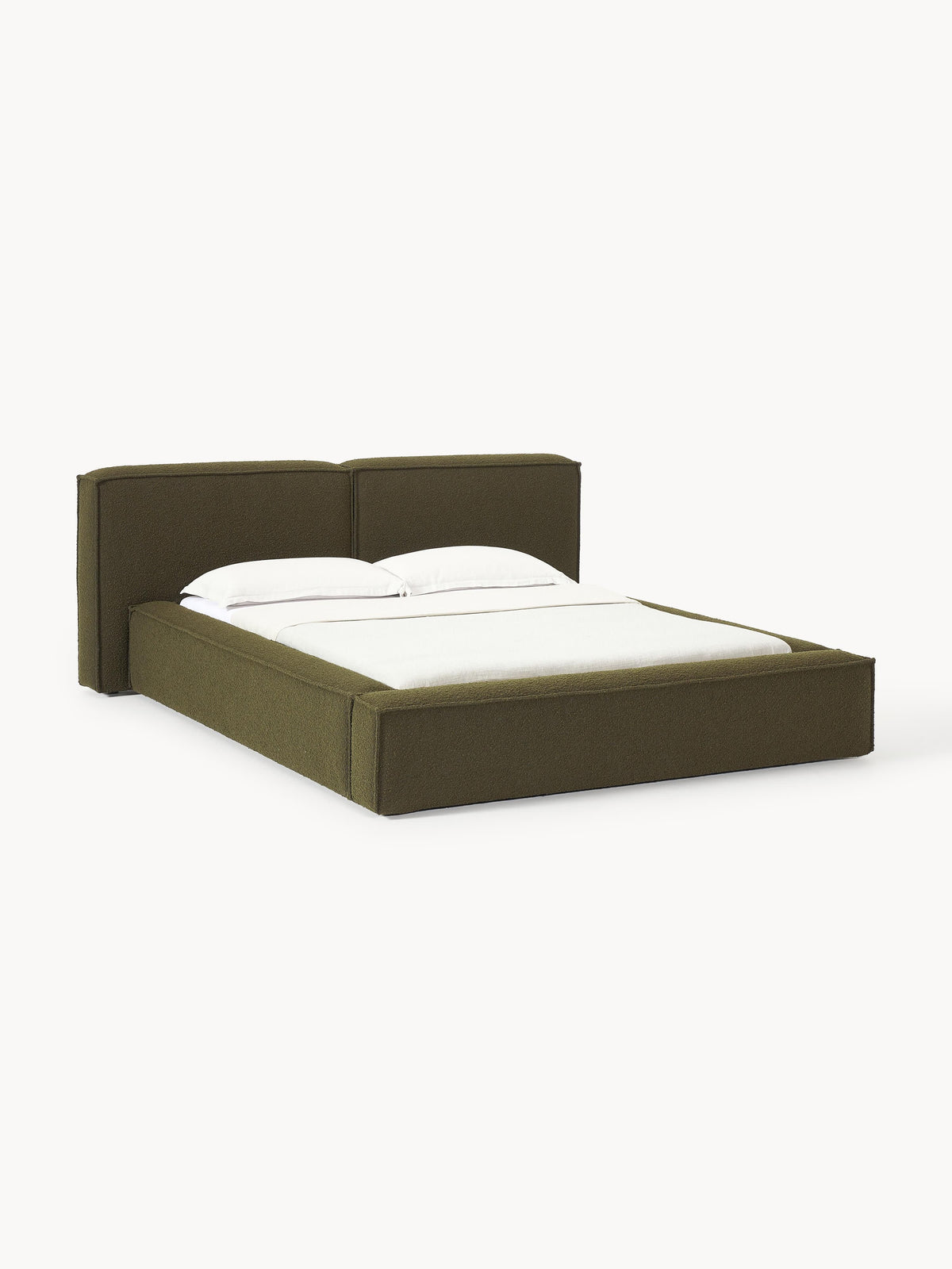 Lennon Bouclé Upholstered Bed with Storage