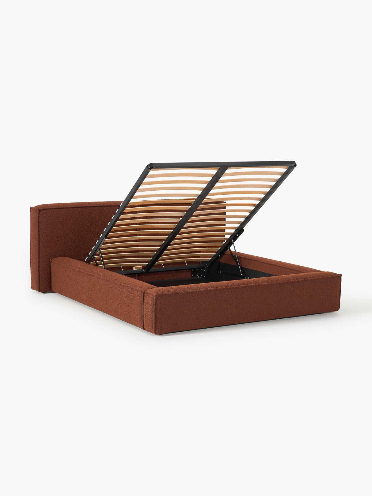 Lennon Bouclé Upholstered Bed with Storage
