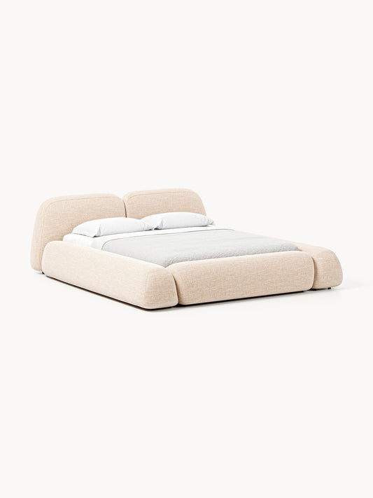 Wolke Bouclé Upholstered Bed with Storage