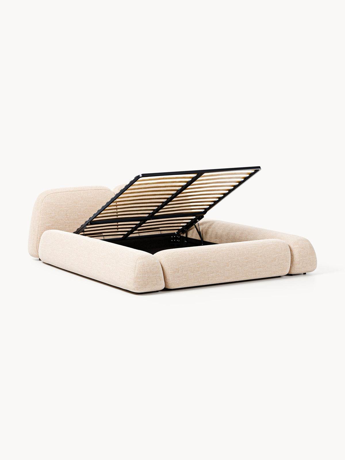 Wolke Bouclé Upholstered Bed with Storage