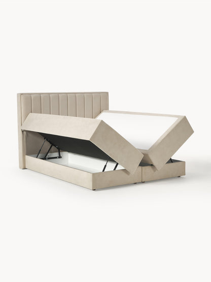 Livia Box Spring Bed with Storage