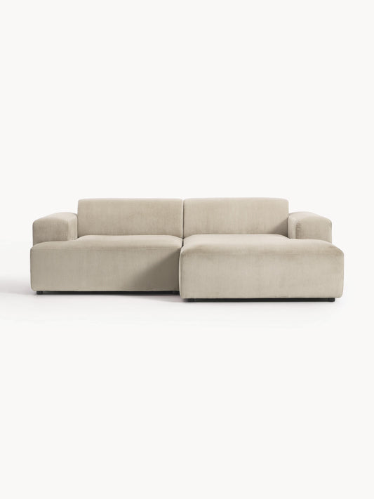 Melva Corduroy Corner Sofa (3-Seater)