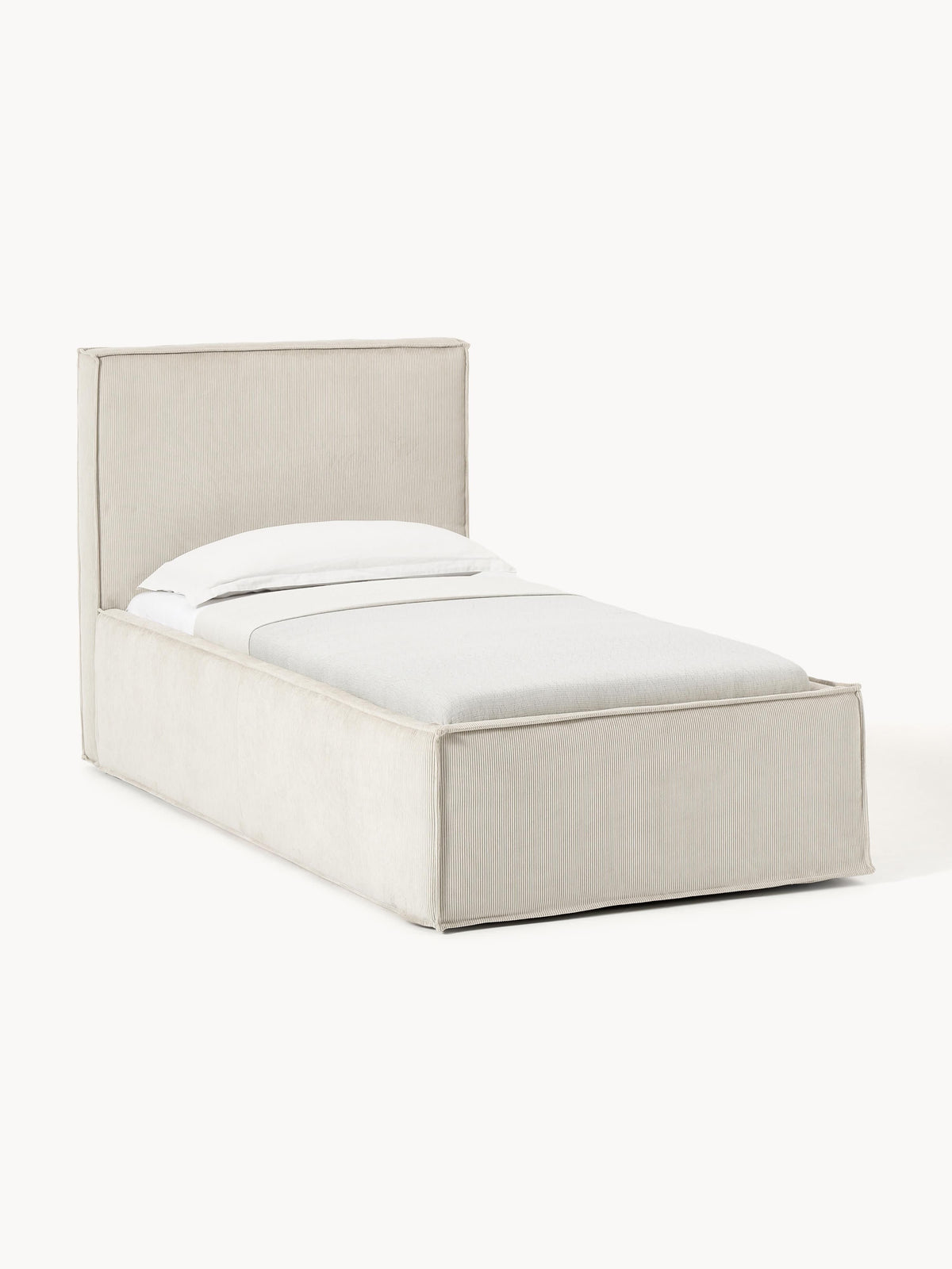 Dream Corduroy Single Bed with Storage