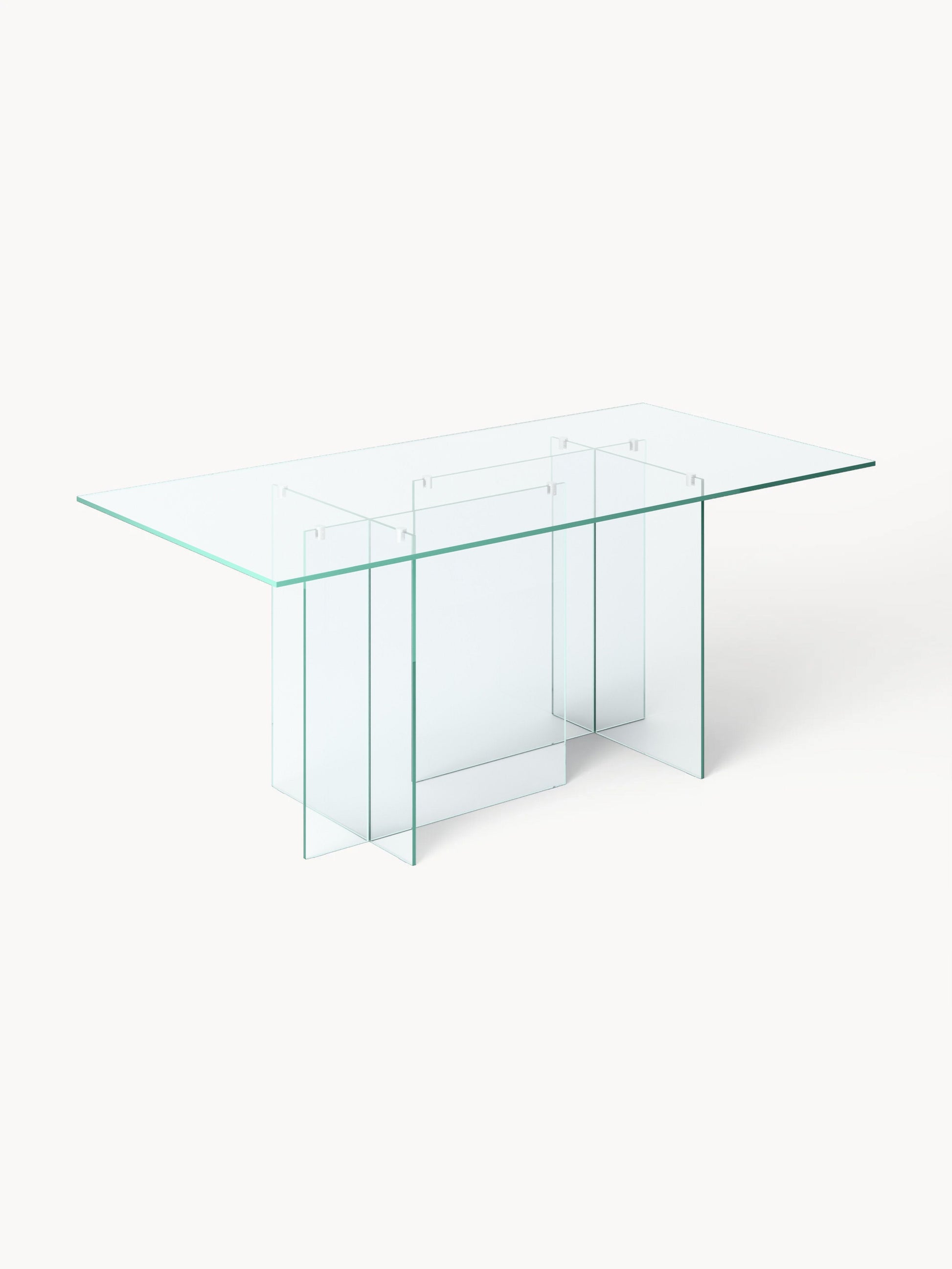 Anouk Dining Table in Glass, 180 x 90 cm
