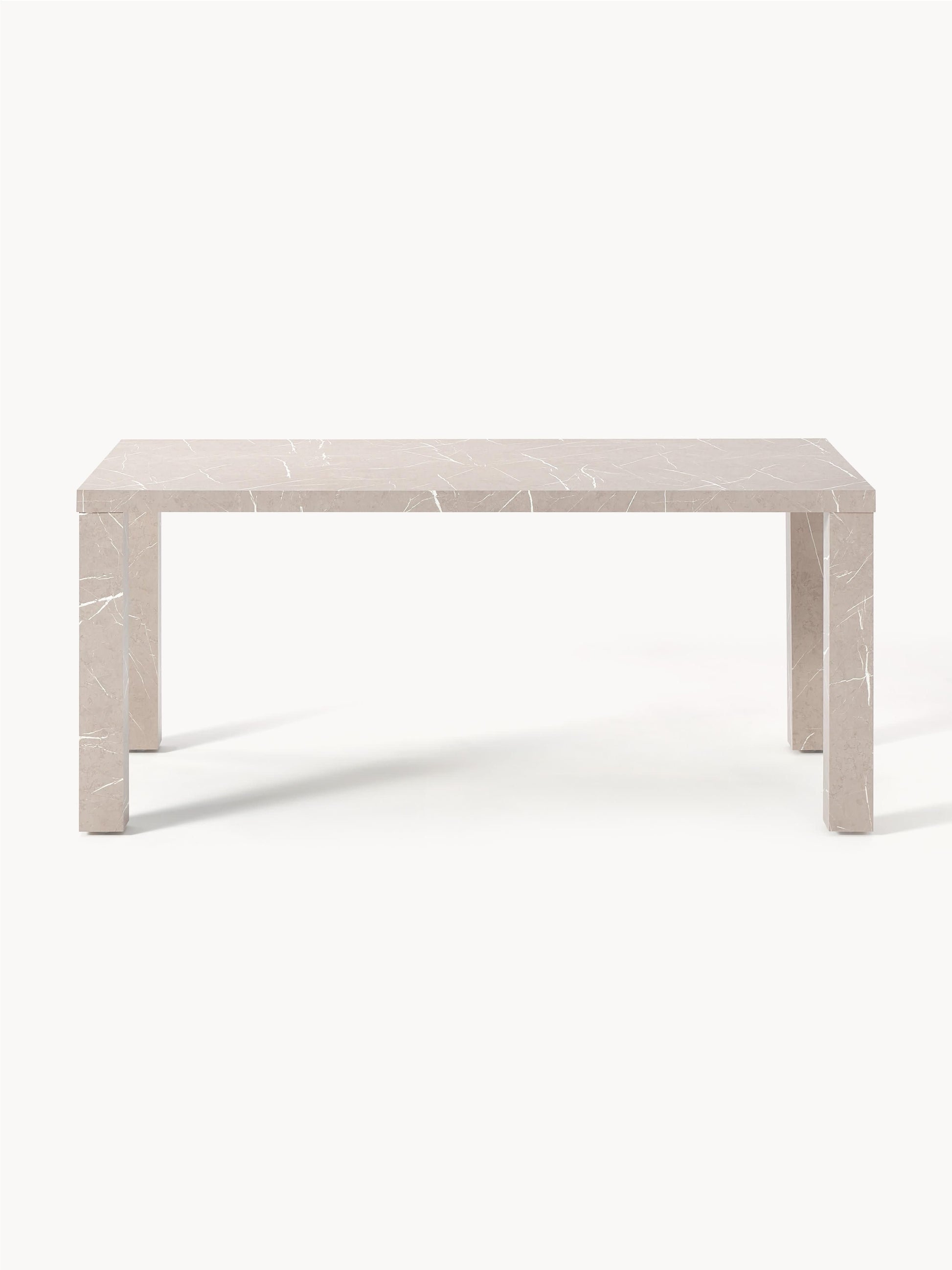 Carl Dining Table in Marble Look, 180 x 90 cm