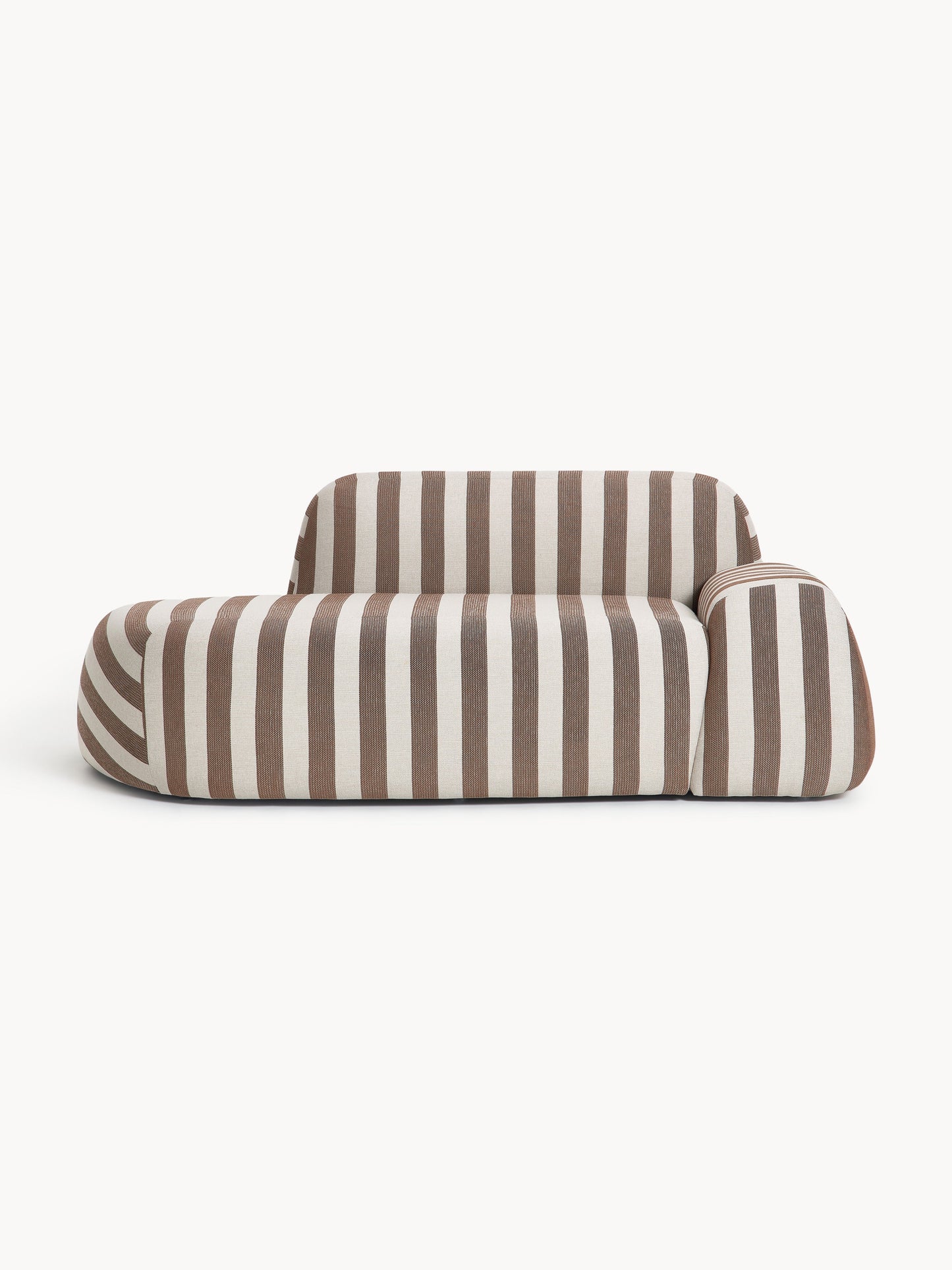 Wolke Striped Sofa (2-Seater) with Chaise Longue
