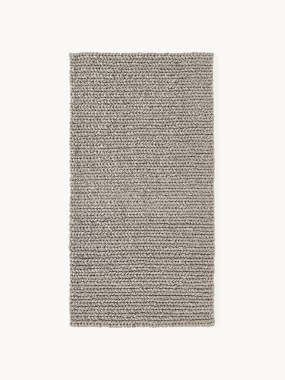 Bruna Handmade Wool Rug with Braided Texture