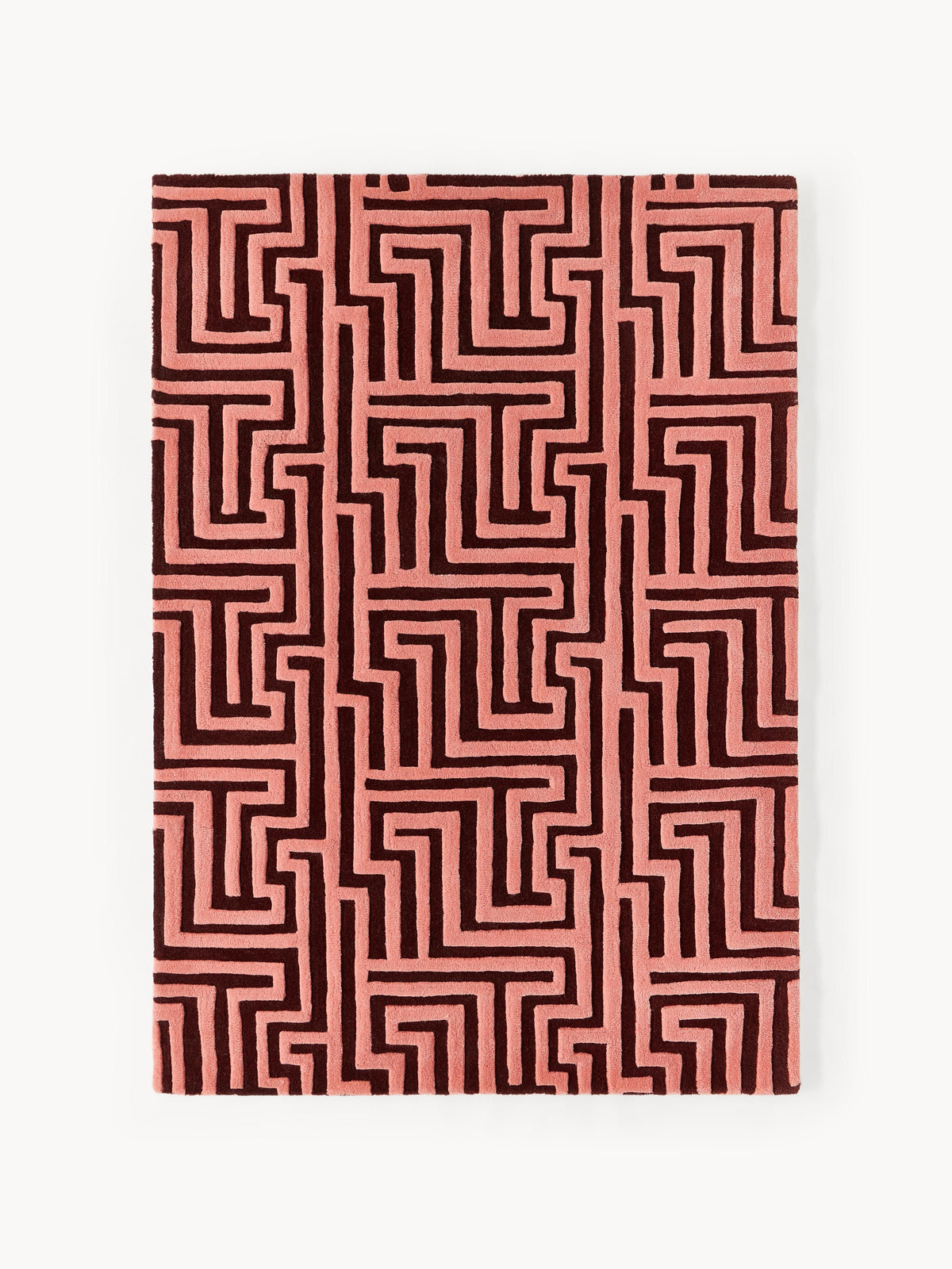 Monty Hand-Tufted Wool Rug with Raised High-Low Texture