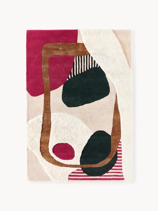 Rosco Hand-Tufted Wool Rug with High-Low Texture