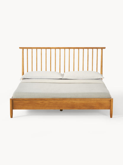 Windsor Wooden Bed with Pine Headboard