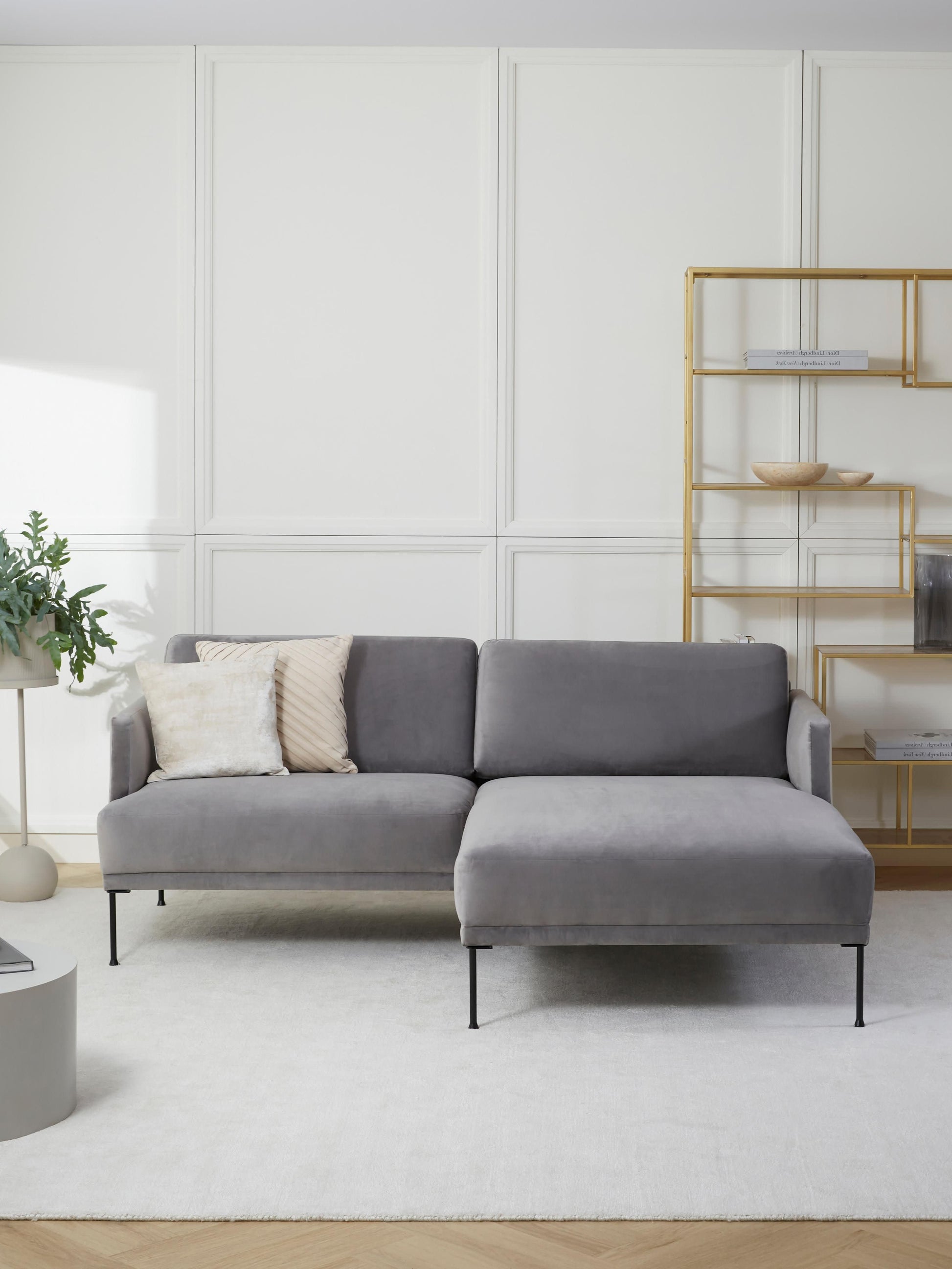 Fluente Small Velvet Corner Sofa