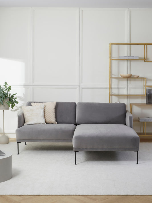 Fluente Small Velvet Corner Sofa