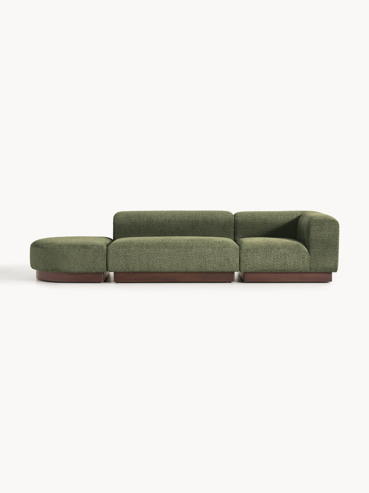 Natalie Modular Ottoman in Teddy Bouclé with Stool (Left/Right)