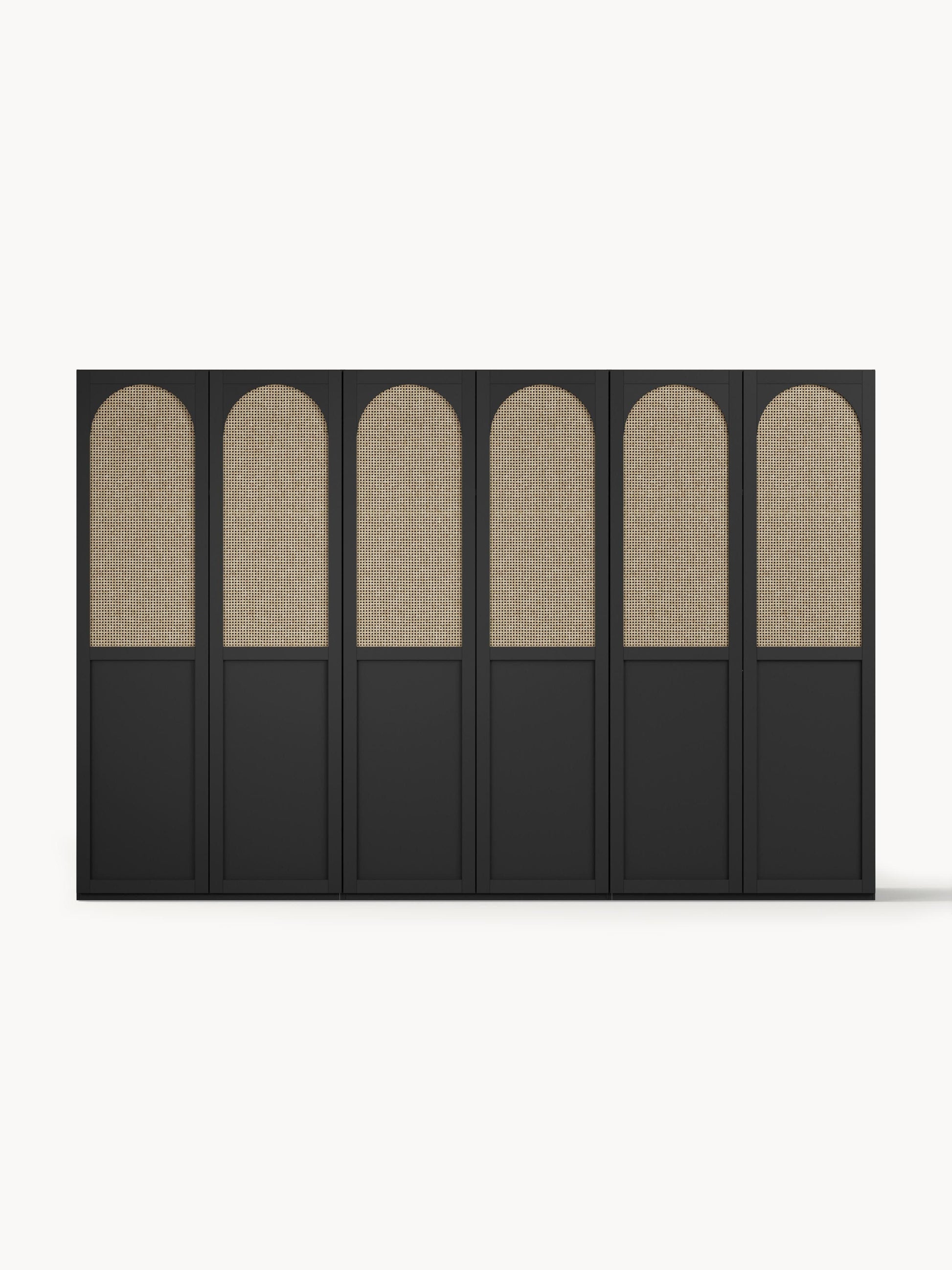 Jeanne Modular Hinged-Door Wardrobe, 300 cm Wide, in Various Sizes