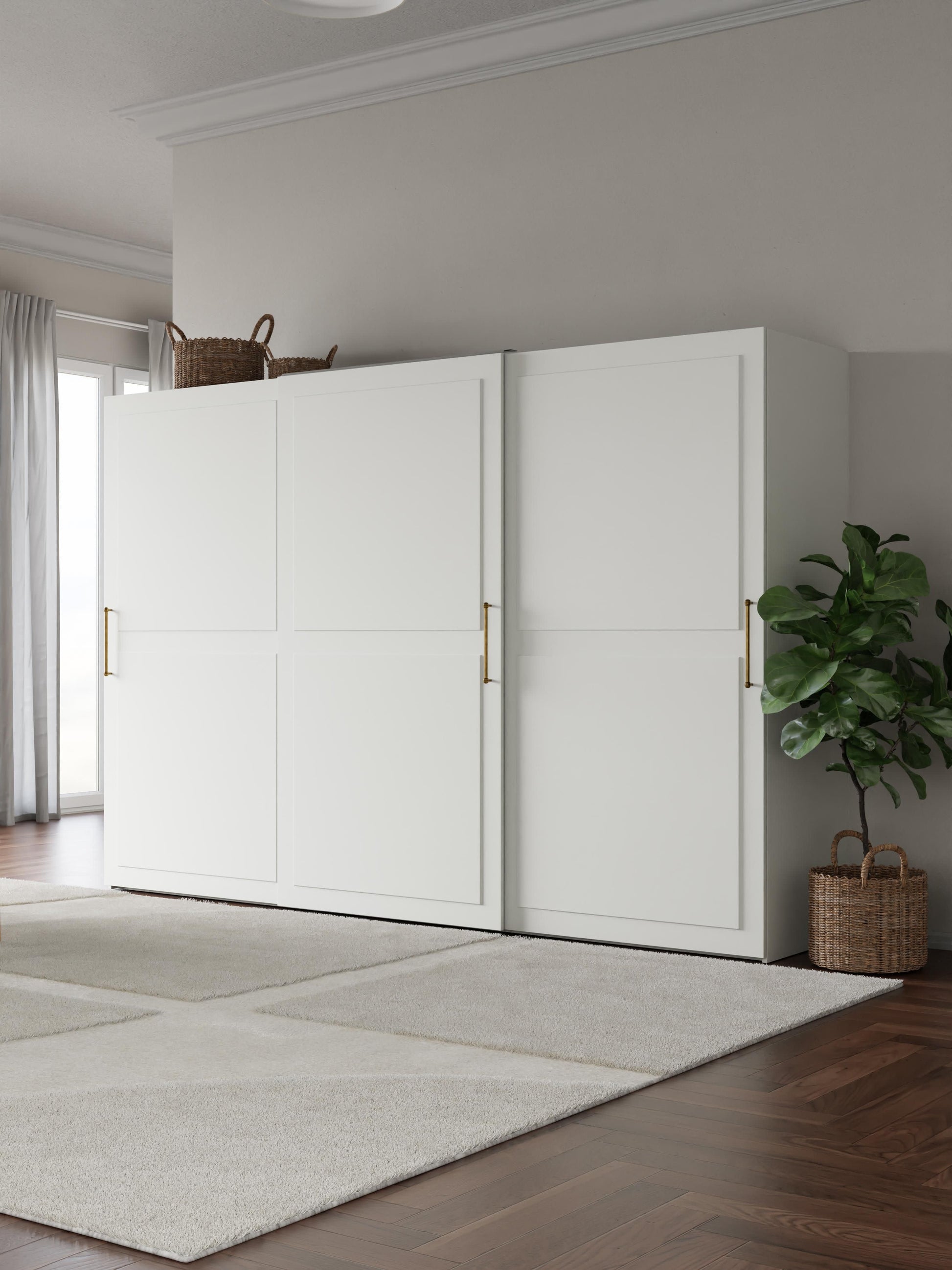 Charlotte Modular Sliding-Door Wardrobe, 300 cm Wide, in Various Sizes