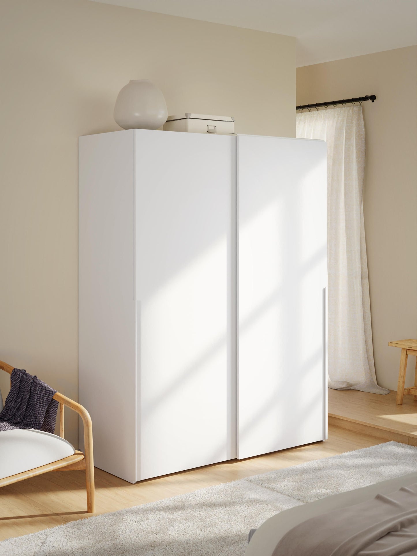 Leon Modular Sliding-Door Wardrobe, 150 cm Wide, in Various Sizes