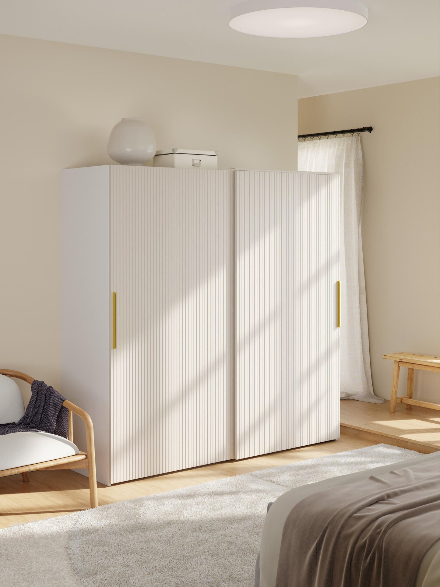 Simone Modular Sliding-Door Wardrobe, 200 cm Wide, in Various Sizes