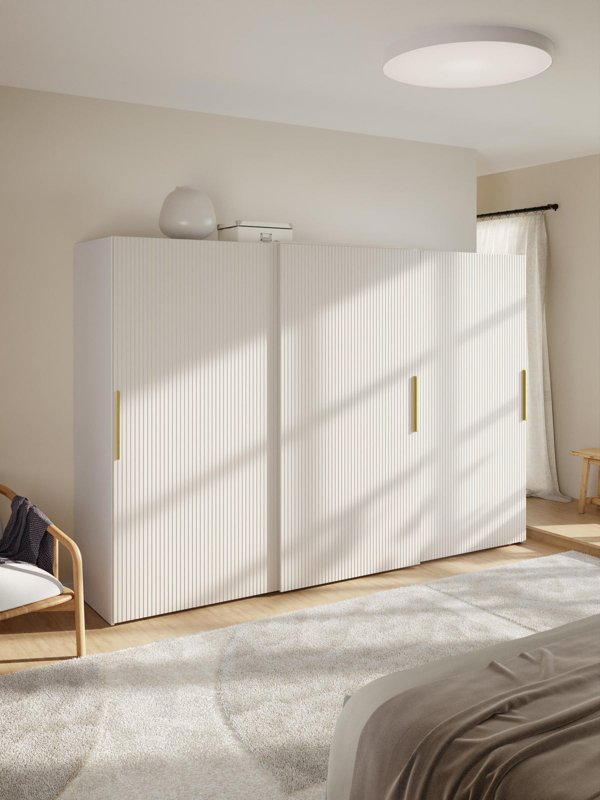 Simone Modular Sliding-Door Wardrobe, 300 cm Wide, in Various Sizes