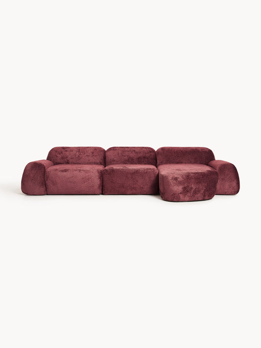 Wolke Modular Teddy Bouclé Corner Sofa (4-Seater)