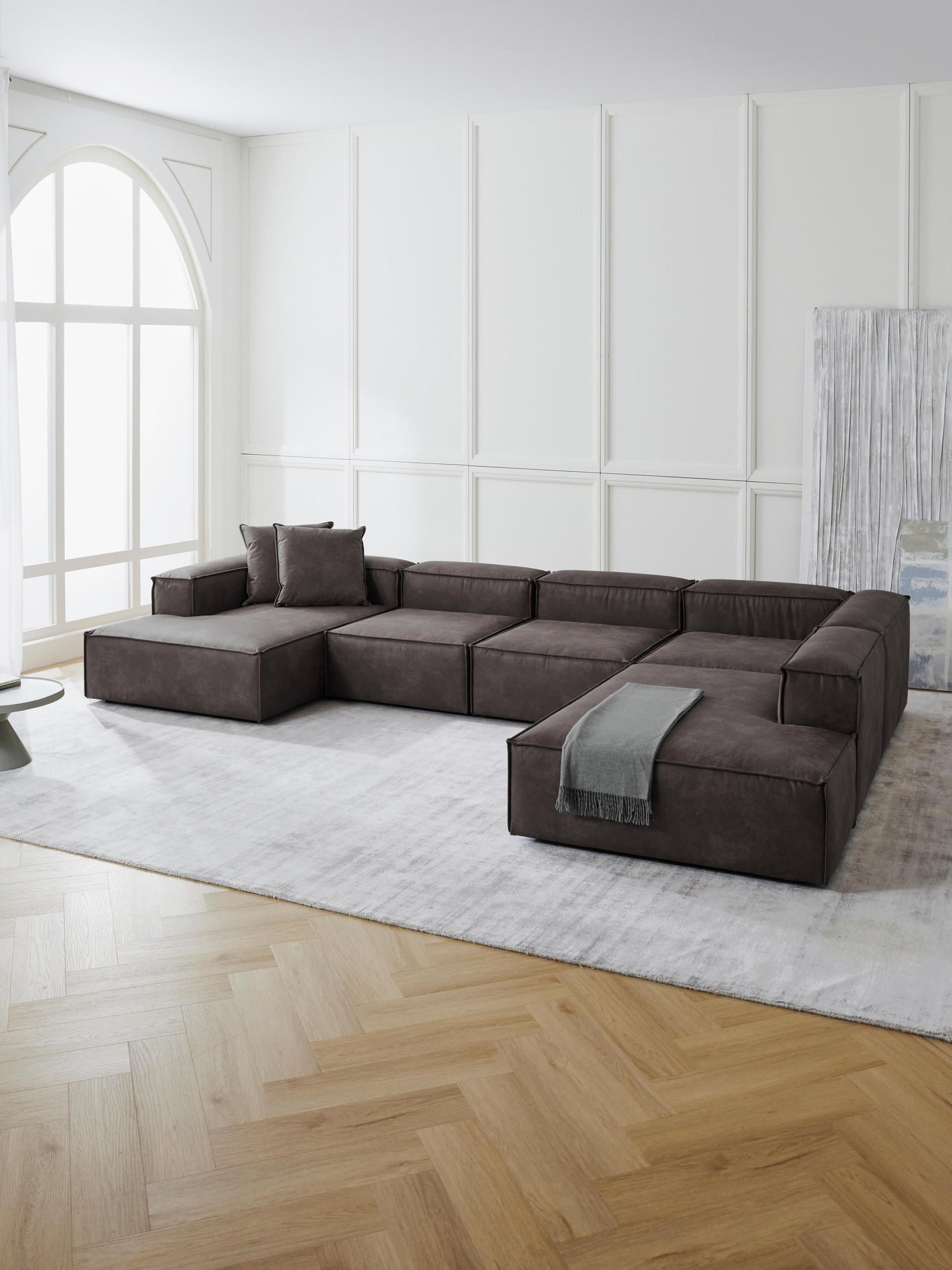 Lennon Modular XL Sofa in Leather