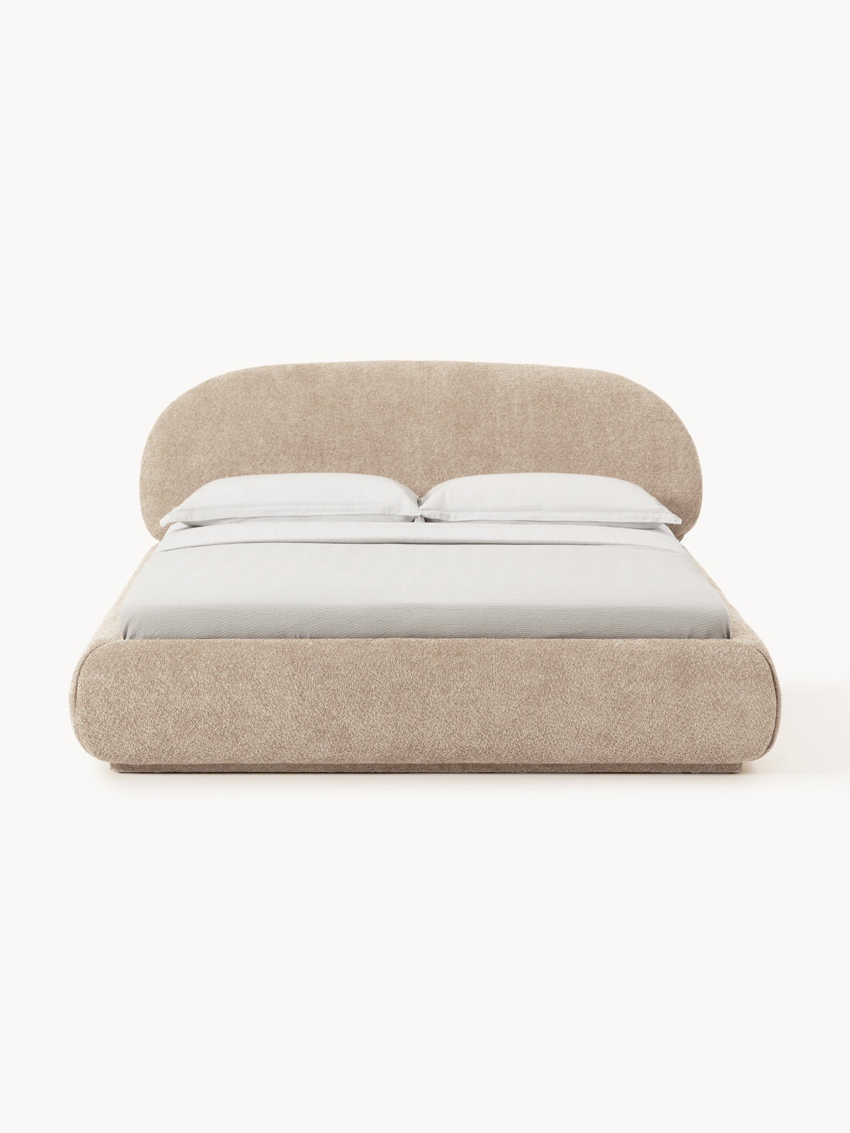 Alba Upholstered Bed in Teddy Bouclé