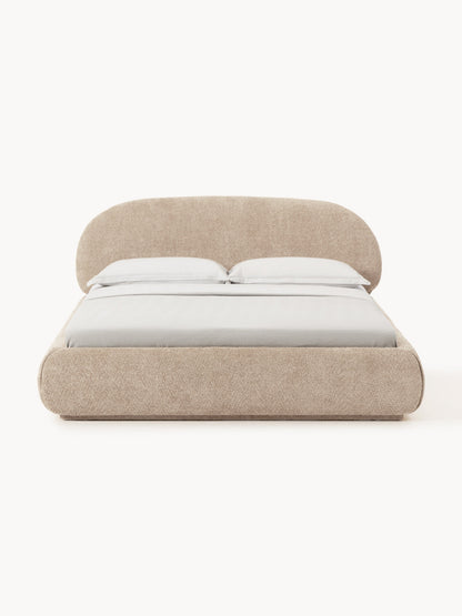 Alba Upholstered Bed in Teddy Bouclé
