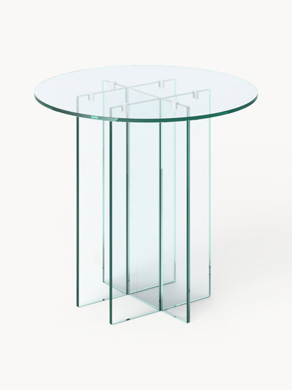 Anouk Round Dining Table in Glass, in Various Sizes