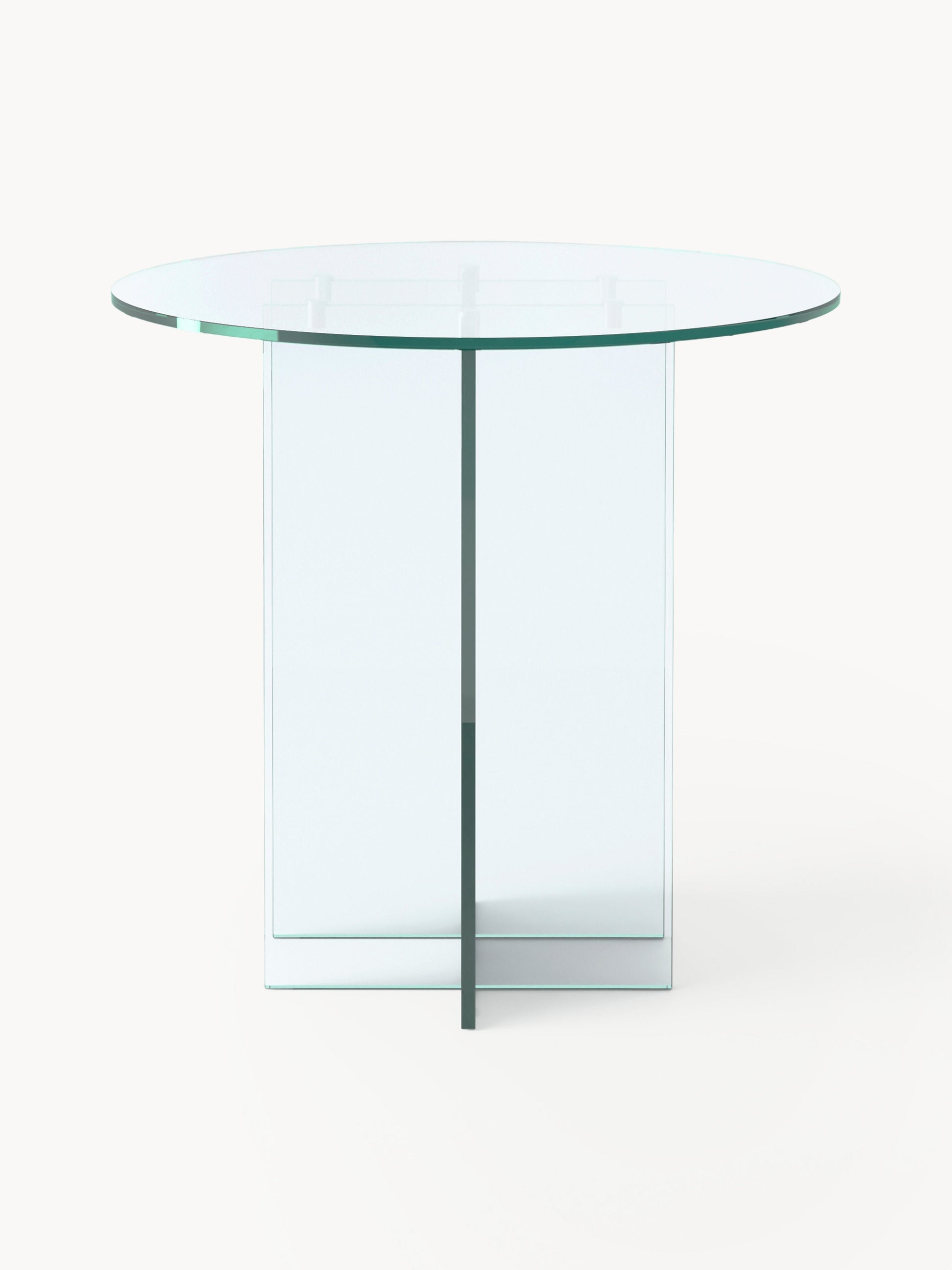 Anouk Round Dining Table in Glass, in Various Sizes