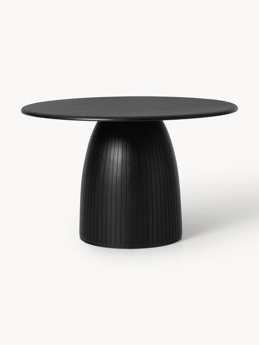 Nelly Round Dining Table with Fluted Texture, in Various Sizes