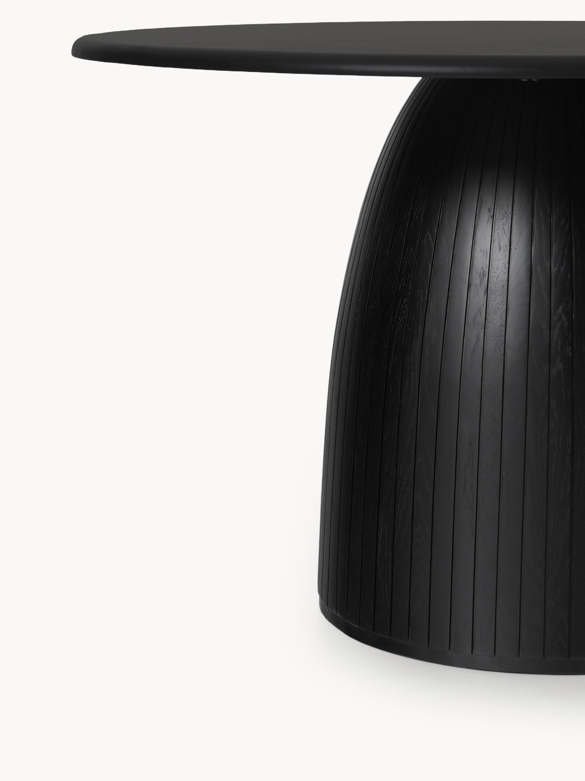 Nelly Round Dining Table with Fluted Texture, in Various Sizes