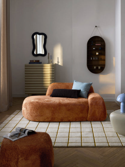Wolke Teddy Bouclé Sofa (2-Seater) with Chaise Longue